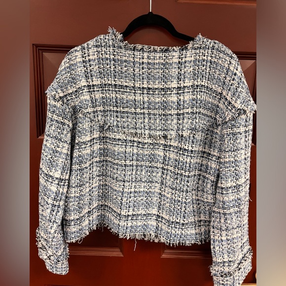 NWT Blue and White Tweed Blazer by Sage the Label - Picture 2 of 6